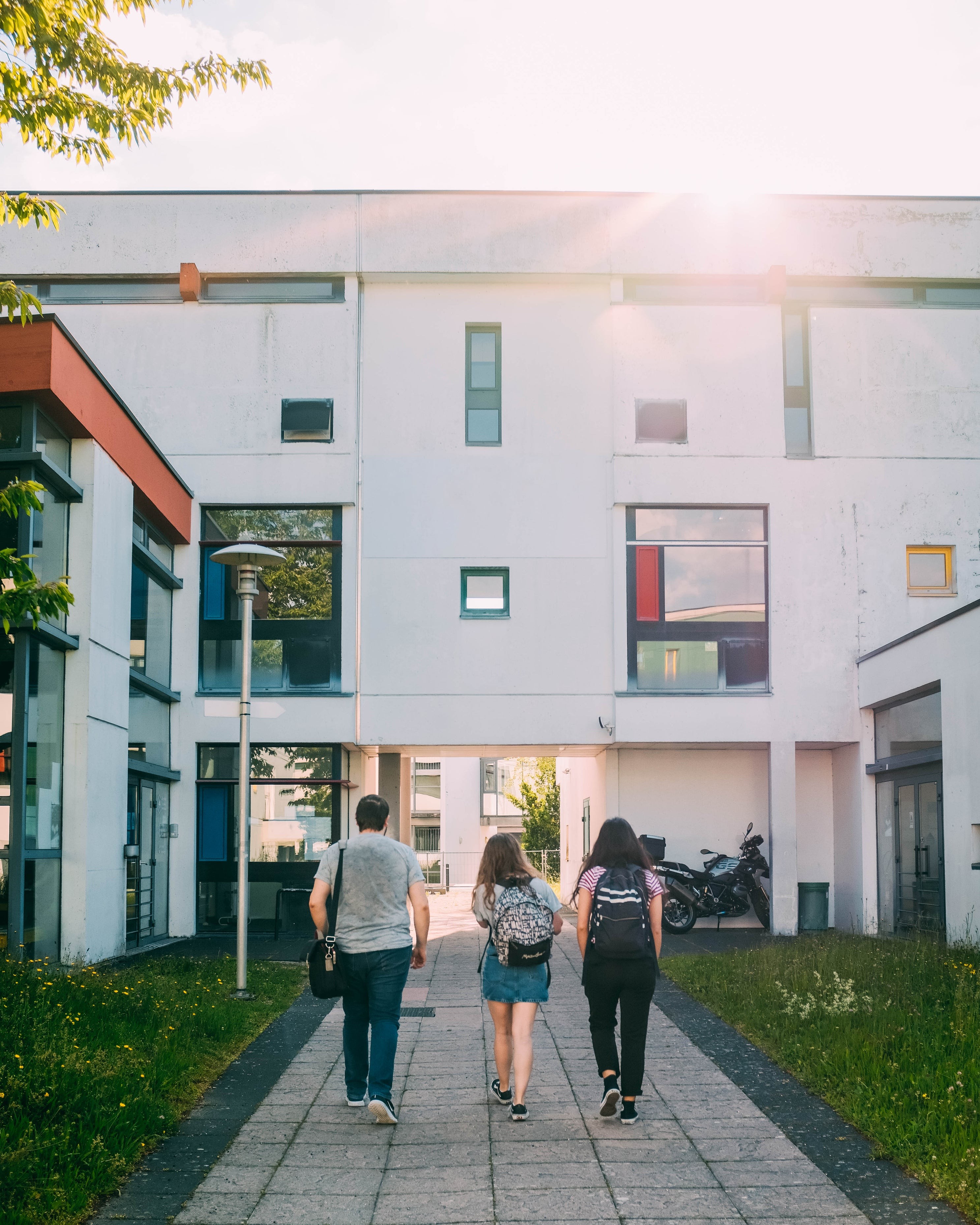 Students walking to class